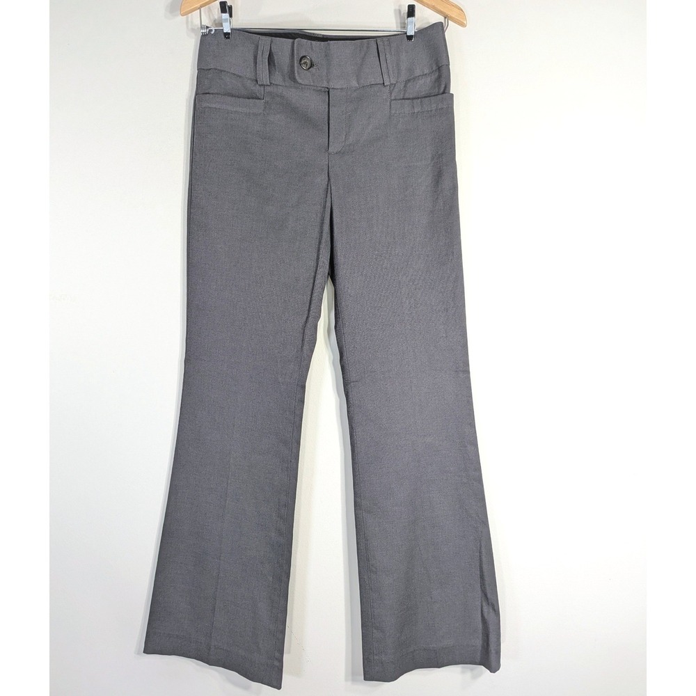 Banana Republic Gray Martin Fit Trousers; Straight Leg Low Rise Office Pants